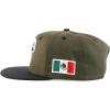 imageTrendy Apparel Shop 6 Panel Structured Mexico Eagle Flat Bill Snapback Baseball CapOlive Black 1