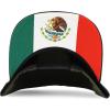imageTrendy Apparel Shop 6 Panel Structured Mexico Eagle Flat Bill Snapback Baseball CapOlive Black 1