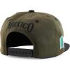 imageTrendy Apparel Shop 6 Panel Structured Mexico Eagle Flat Bill Snapback Baseball CapOlive Black