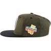 imageTrendy Apparel Shop 6 Panel Structured Mexico Eagle Flat Bill Snapback Baseball CapOlive Black