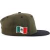 imageTrendy Apparel Shop 6 Panel Structured Mexico Eagle Flat Bill Snapback Baseball CapOlive Black