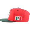 imageTrendy Apparel Shop 6 Panel Structured Mexico Eagle Flat Bill Snapback Baseball CapRed Darkgreen 1
