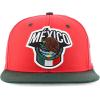 imageTrendy Apparel Shop 6 Panel Structured Mexico Eagle Flat Bill Snapback Baseball CapRed Darkgreen 1