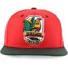 imageTrendy Apparel Shop Cities of Mexico with Rooster Embroidered Flatbill Snapback CapDurango Red Darkgreen