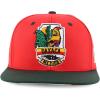 imageTrendy Apparel Shop Cities of Mexico with Rooster Embroidered Flatbill Snapback CapOaxaca Red Darkgreen
