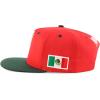 imageTrendy Apparel Shop Cities of Mexico with Rooster Embroidered Flatbill Snapback CapZacatecas Red Darkgreen