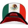 imageTrendy Apparel Shop Cities of Mexico with Rooster Embroidered Flatbill Snapback CapZacatecas Red Darkgreen