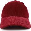 imageTrendy Apparel Shop Cotton Corduroy Unstructured Baseball Cap Dad HatBurgundy