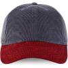 imageTrendy Apparel Shop Cotton Corduroy Unstructured Baseball Cap Dad HatDark Grey Burgundy