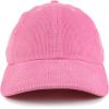 imageTrendy Apparel Shop Cotton Corduroy Unstructured Baseball Cap Dad HatLight Pink