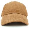 imageTrendy Apparel Shop Cotton Corduroy Unstructured Baseball Cap Dad HatTan