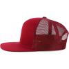 imageTrendy Apparel Shop Plain 7 Panel Structured Flat Bill Mesh Back Trucker CapBurgundy