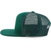 imageTrendy Apparel Shop Plain 7 Panel Structured Flat Bill Mesh Back Trucker CapDark Green