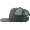 imageTrendy Apparel Shop Plain 7 Panel Structured Flat Bill Mesh Back Trucker CapDark Grey