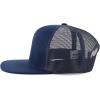 imageTrendy Apparel Shop Plain 7 Panel Structured Flat Bill Mesh Back Trucker CapNavy