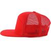 imageTrendy Apparel Shop Plain 7 Panel Structured Flat Bill Mesh Back Trucker CapRed