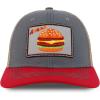 imageTrendy Apparel Shop Square Fast Food Embroidered Trucker Baseball CapHamburger Charcoal Khaki
