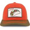 imageTrendy Apparel Shop Square Fast Food Embroidered Trucker Baseball CapTaco Orange Khaki