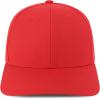 imageTrendy Apparel Shop Structured High Profile 6 Panel Curved Bill Snapback Baseball CapRed