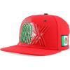 imageTrendy Apparel Shop 3D MX Embroidered Structured Flat Bill Snapback Baseball CapRed