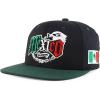 imageTrendy Apparel Shop 3D Mexico Embroidered Structured Flat Bill Snapback CapBlack Darkgreen