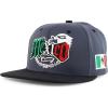 imageTrendy Apparel Shop 3D Mexico Embroidered Structured Flat Bill Snapback CapCharcoal Black