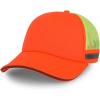 imageTrendy Apparel Shop 5 Panel Reflective Foam Front Safety Trucker CapNeon Orange Neon Yellow
