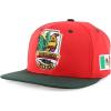 imageTrendy Apparel Shop Cities of Mexico with Rooster Embroidered Flatbill Snapback CapDurango Red Darkgreen