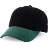imageTrendy Apparel Shop Cotton Corduroy Unstructured Baseball Cap Dad HatBlack Green