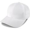 imageTrendy Apparel Shop Structured High Profile 6 Panel Curved Bill Snapback Baseball CapWhite