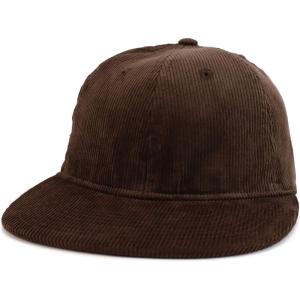 imageTrendy Apparel Shop 100 Cotton Corduroy Casual Flatbill Baseball CapBrown