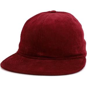 imageTrendy Apparel Shop 100 Cotton Corduroy Casual Flatbill Baseball CapBurgundy