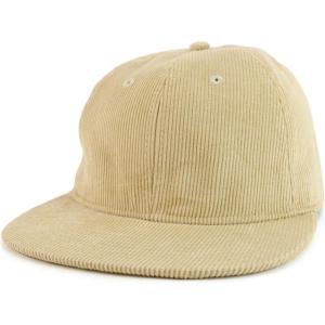 imageTrendy Apparel Shop 100 Cotton Corduroy Casual Flatbill Baseball CapSand