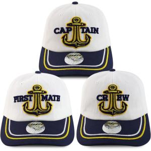 imageTrendy Apparel Shop Captain First Mate ampamp Crew 3D Embroidered Baseball CapCaptain First Mate Crew
