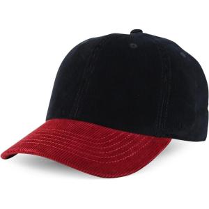 imageTrendy Apparel Shop Cotton Corduroy Unstructured Baseball Cap Dad HatBlack Burgundy