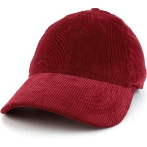 imageTrendy Apparel Shop Cotton Corduroy Unstructured Baseball Cap Dad HatBurgundy