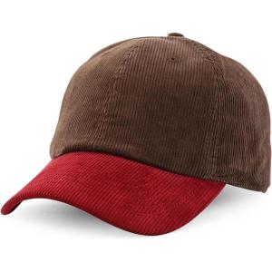 imageTrendy Apparel Shop Cotton Corduroy Unstructured Baseball Cap Dad HatDark Brown Burgundy