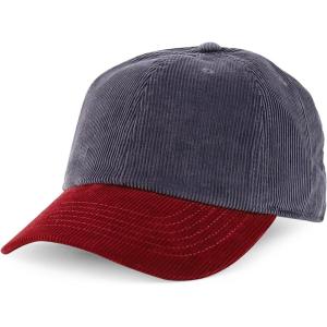 imageTrendy Apparel Shop Cotton Corduroy Unstructured Baseball Cap Dad HatDark Grey Burgundy