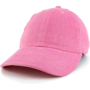imageTrendy Apparel Shop Cotton Corduroy Unstructured Baseball Cap Dad HatLight Pink