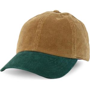 imageTrendy Apparel Shop Cotton Corduroy Unstructured Baseball Cap Dad HatTan Green