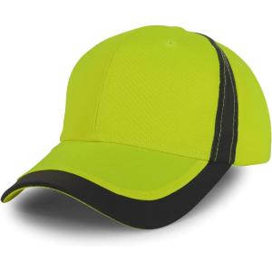 imageTrendy Apparel Shop High Visibility Reflective Accent Safety Baseball CapBright Yellow