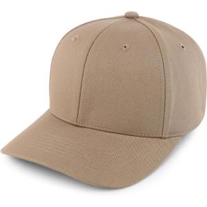 imageTrendy Apparel Shop Structured High Profile 6 Panel Curved Bill Snapback Baseball CapKhaki