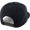 imageTrendy Apparel Shop 100 Cotton Plain Structured 6 Panels Flatbill Snapback Baseball CapBlack