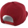 imageTrendy Apparel Shop 100 Cotton Plain Structured 6 Panels Flatbill Snapback Baseball CapBurgundy