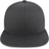 imageTrendy Apparel Shop 100 Cotton Plain Structured 6 Panels Flatbill Snapback Baseball CapDark Grey