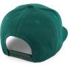 imageTrendy Apparel Shop 100 Cotton Plain Structured 6 Panels Flatbill Snapback Baseball CapHunter Green
