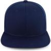 imageTrendy Apparel Shop 100 Cotton Plain Structured 6 Panels Flatbill Snapback Baseball CapNavy