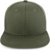imageTrendy Apparel Shop 100 Cotton Plain Structured 6 Panels Flatbill Snapback Baseball CapOlive