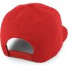 imageTrendy Apparel Shop 100 Cotton Plain Structured 6 Panels Flatbill Snapback Baseball CapRed
