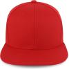 imageTrendy Apparel Shop 100 Cotton Plain Structured 6 Panels Flatbill Snapback Baseball CapRed